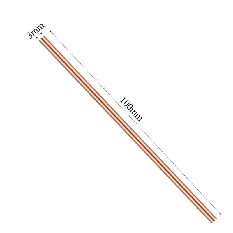 1pcs Copper rod copper Round Bar diameter3-30mm Length 50-300mm for handle materials bolts metal crafting and metal work hobbies