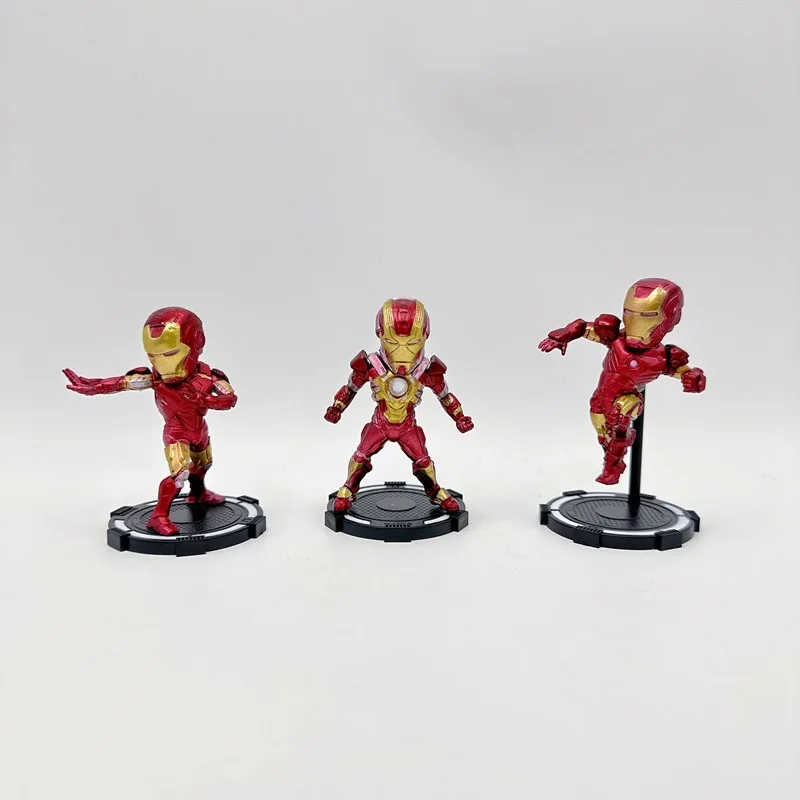 Figuras de acción de los vengadores 4 de Marvel, 6 piezas, WCF, Iron Man, versión q, modelo de colección, regalo para niños