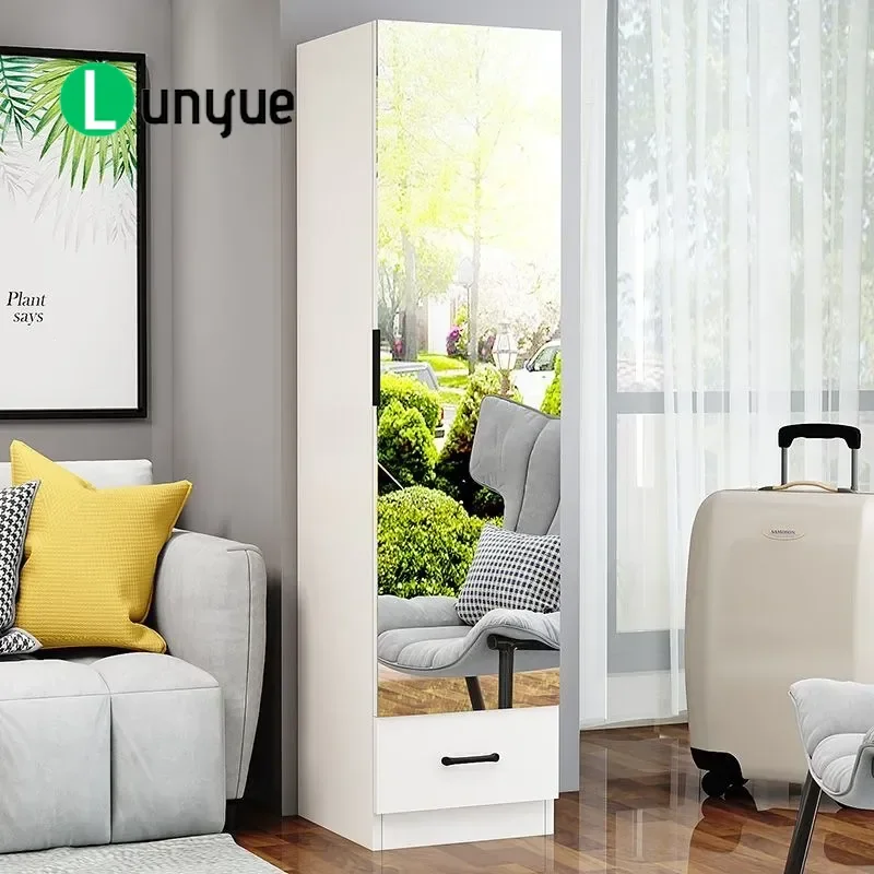 Full Length Mirror Floor Standing Full Body Mirror for Bedroom Wardrobe Simple Modern Design Space Saving for Small Apartment