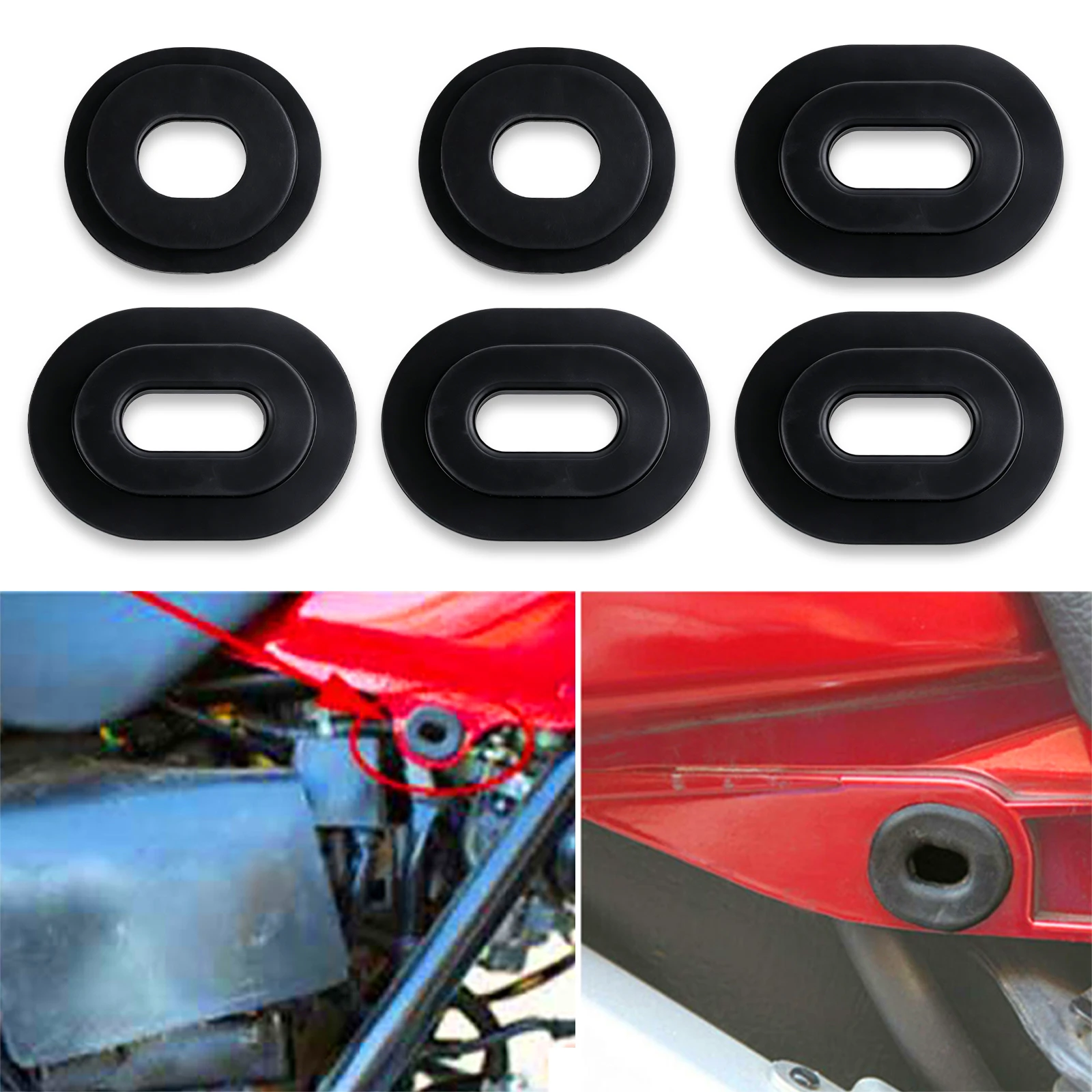 Rubber Seal Ring Motorcycle Body Side Cover Rubber Grommets Fairing Washer Bolts for Honda CB 125 200 CG125 CL SL XL 100 125 350
