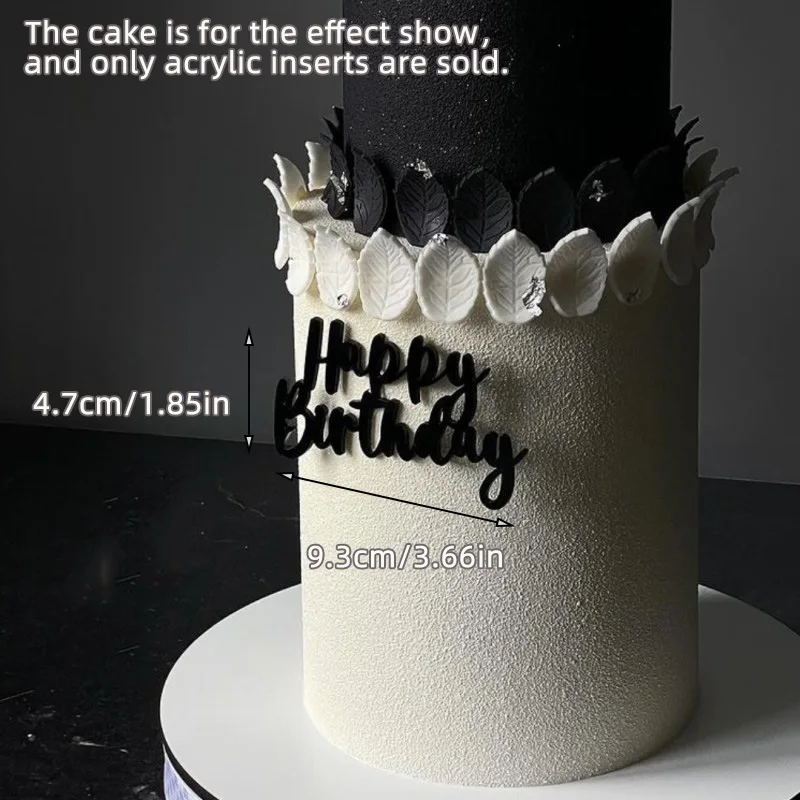1 3 5 Stück Gold Silber Roségold Acryl Happy Birthday Cake Topper für Party Kuchen Dekorationen Zubehör Hochzeitsbedarf – Detail 6