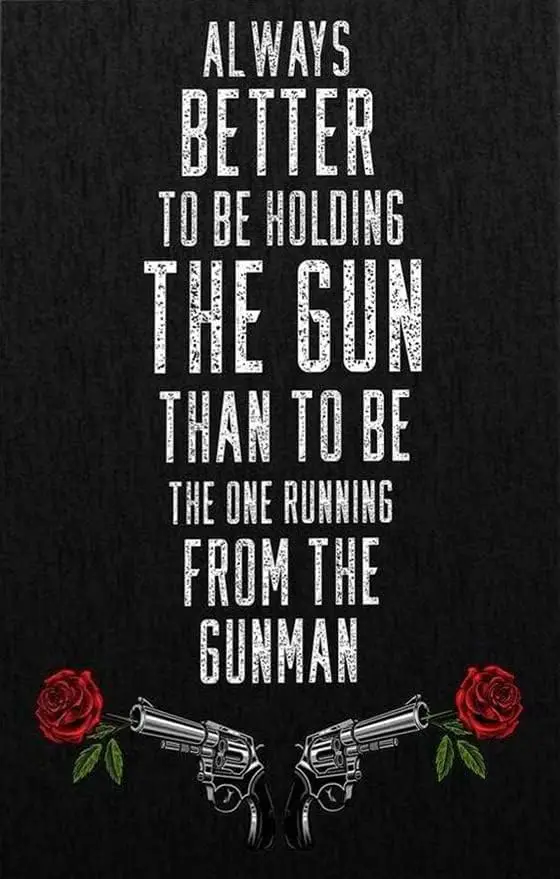 Always Better to Be Holding The Gun Poster, Vintage Funny Poster Wall Decor Art Gift Retro Picture Metal Sign 8x12 inch