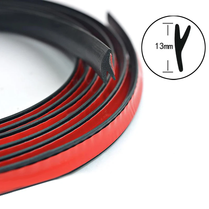 Car V Shape Rubber Sealing Strip Window Gap Sealing Strip With Dust and Waterproof Sealing Strip  Windshield Rubber Seal