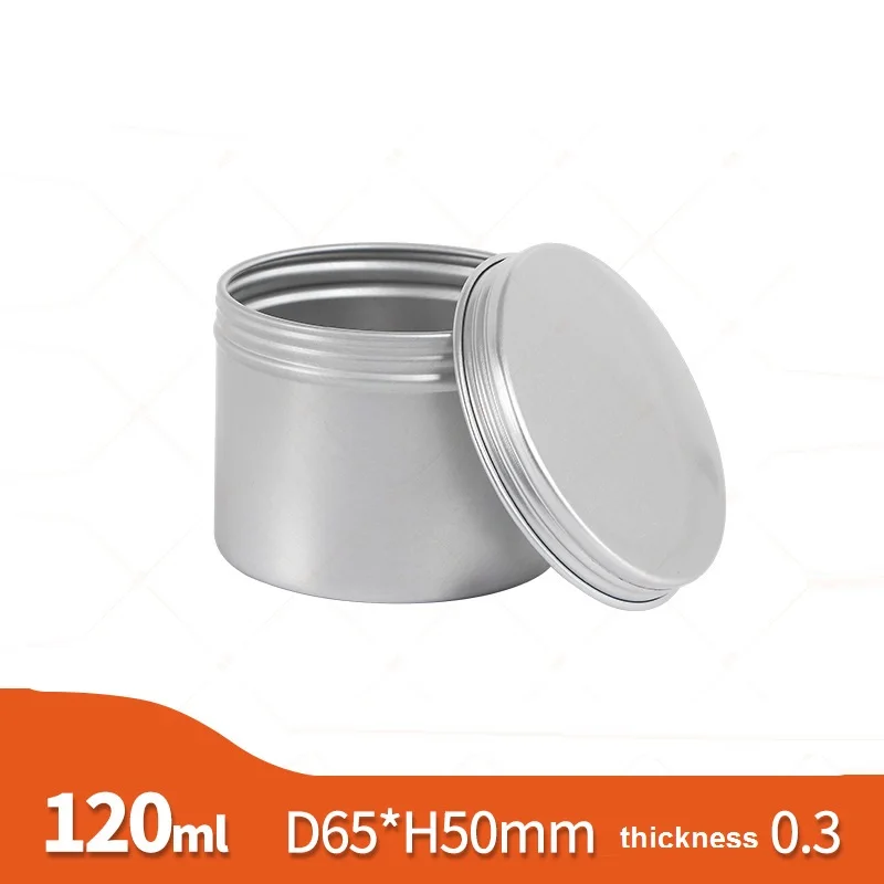 30Pcs Pojemnik na krem do ciała 120g Pusty metalowy kompaktowy uszczelniony aluminiowy garnek Słoik na świece zapachowe Kosmetyki Pudełko na pomady Słoik do przechowywania