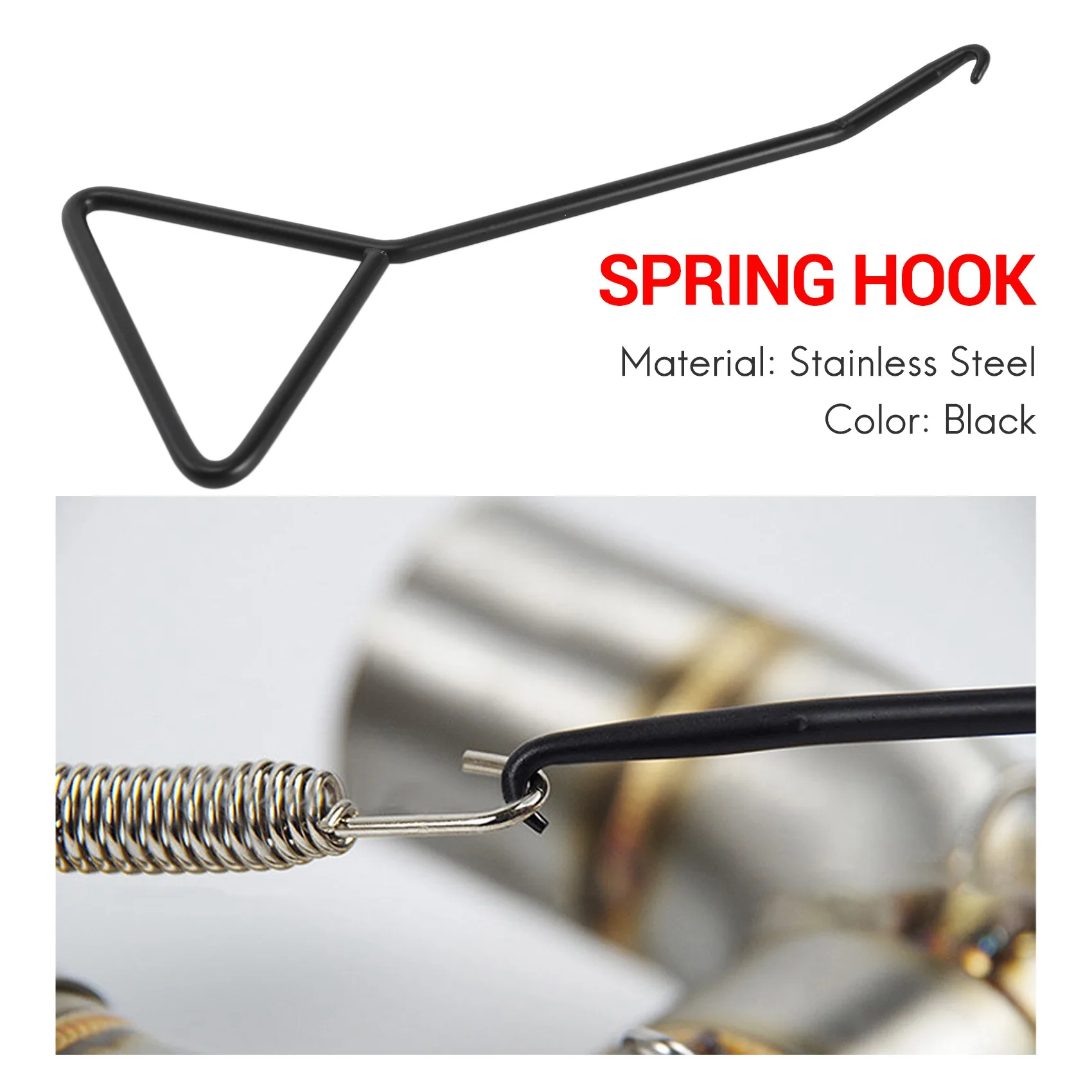 Motorcycle Bicycle T-Handle Spring Hook Exhaust Stand Puller Stainless Steel Tools Motorcycle Accessories Spring