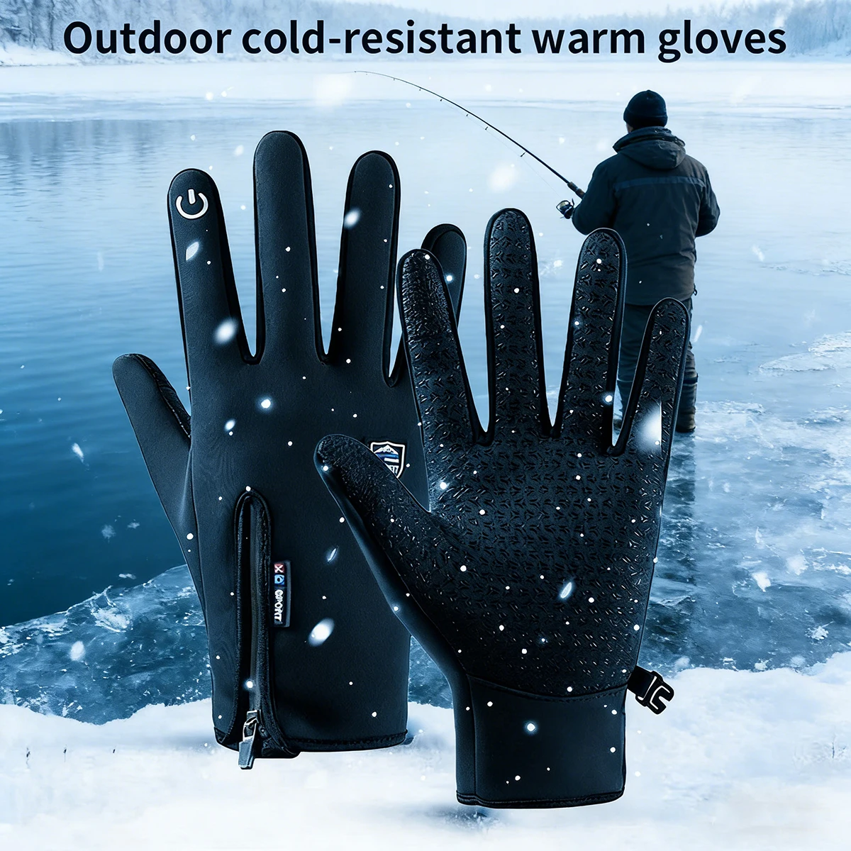 Vollfinger-Angelhandschuhe, wasserdichte Touchscreen-Angelhandschuhe für Männer und Frauen, Thermo-Winterhandschuhe zum Angeln und Outdoor-Sport