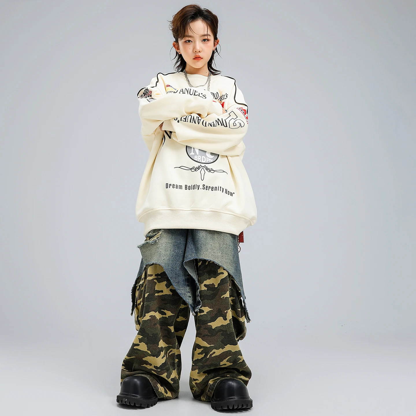 Chłopięce luźne koszulki hip-h – Camo Pattern Set recenzja i cena
