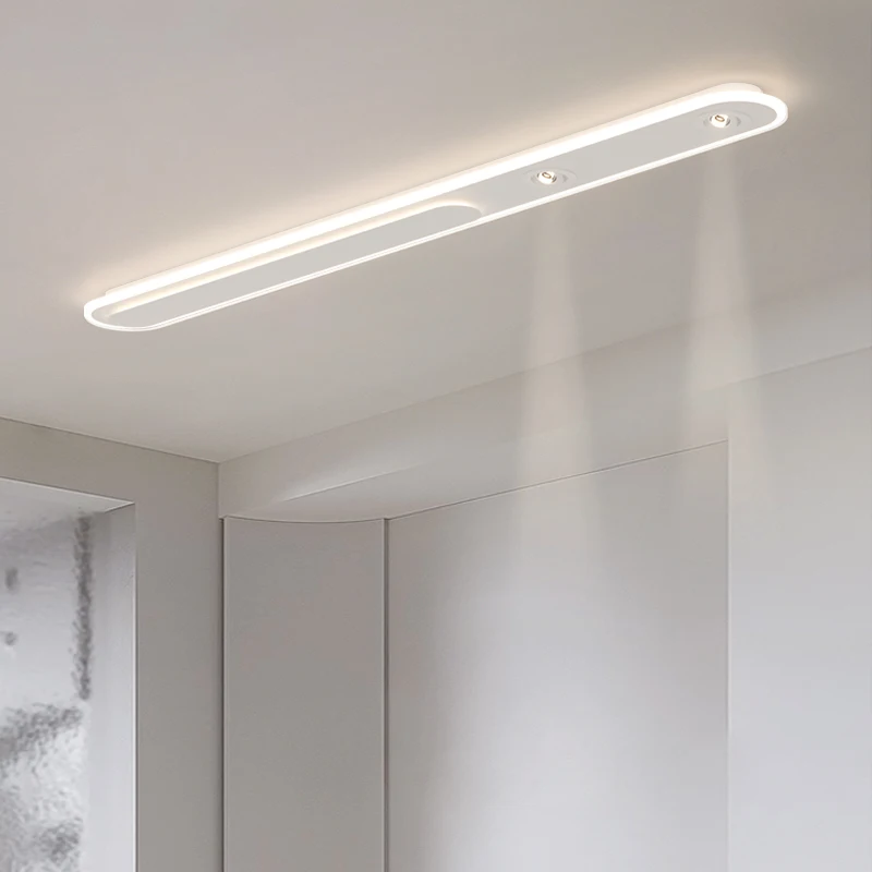 Minimalist 2024 Long Strip Corridor Ceiling Light Bedroom Hallway Light Balcony Ceiling Light With Spotlights Wardrobe Light