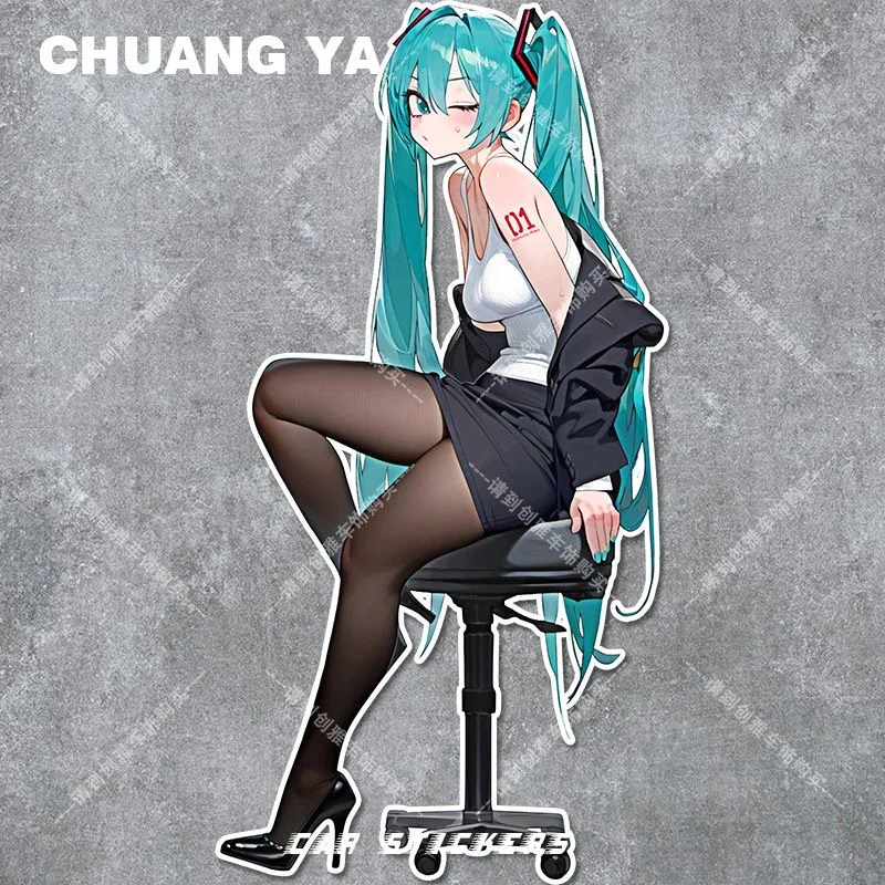 ミク初音ミクアニメアニメーション車のステッカーパーソナライズされた漫画の装飾ステッカー傷ブロック防水ステッカー