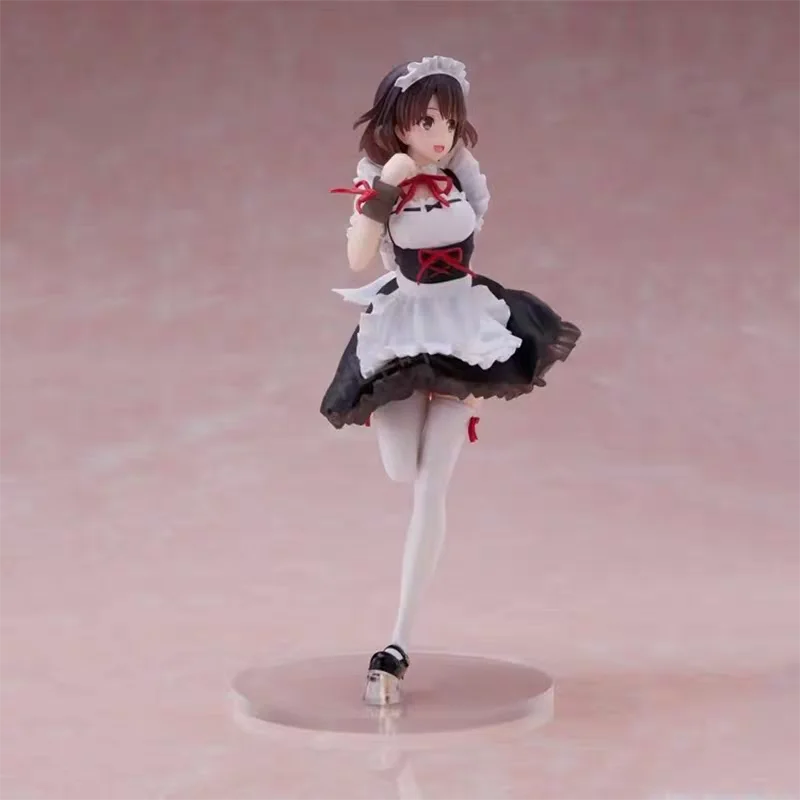 ready-stock-cute-maid-girl-pvc-statue-ruffle-short-sleeve-apron-red-ribbon-decor-desktop-collectible-toy