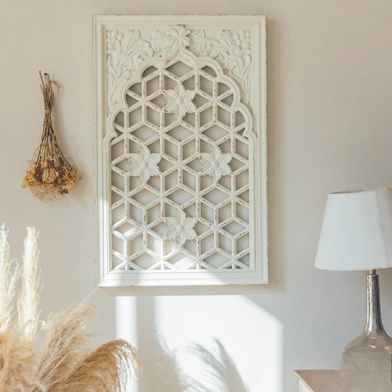 French wall decoration wall decoration cover art fake window mirror vintage staircase bedroom