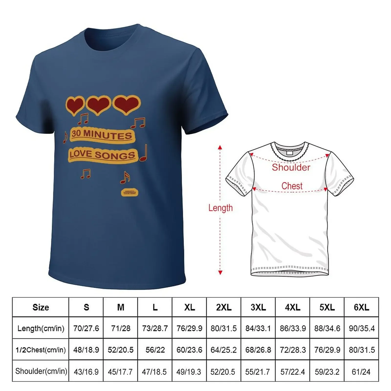 Nissim Mizrahi Three Hearts 30 Minutes Love Songs T-shirt blanks cute tops Short sleeve tee mens big and tall t shirts