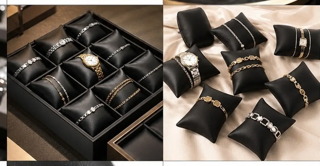 12pcs Watch Pillows Pu Jewelry Display Cushions For Bracelets Bangles Anklets In Watch Boxes Jewelry Trays