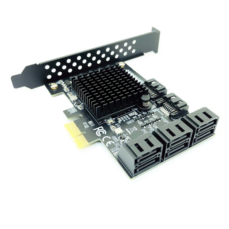 Tarjeta de expansión SATA 3 PCI Express de 8 puertos, controlador PCI-E SATA, tarjeta PCIE 1X a SATA SATA3.0, adaptador de 6Gb, tarjetas adicionales para HDD SSD