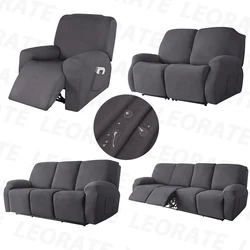 Waterproof Stretch Recliner Sofa Covers 1/2/3/4 Seats Solid Couch Covers Sofa SlipCover Protector Recliner Chair Covers For Home
