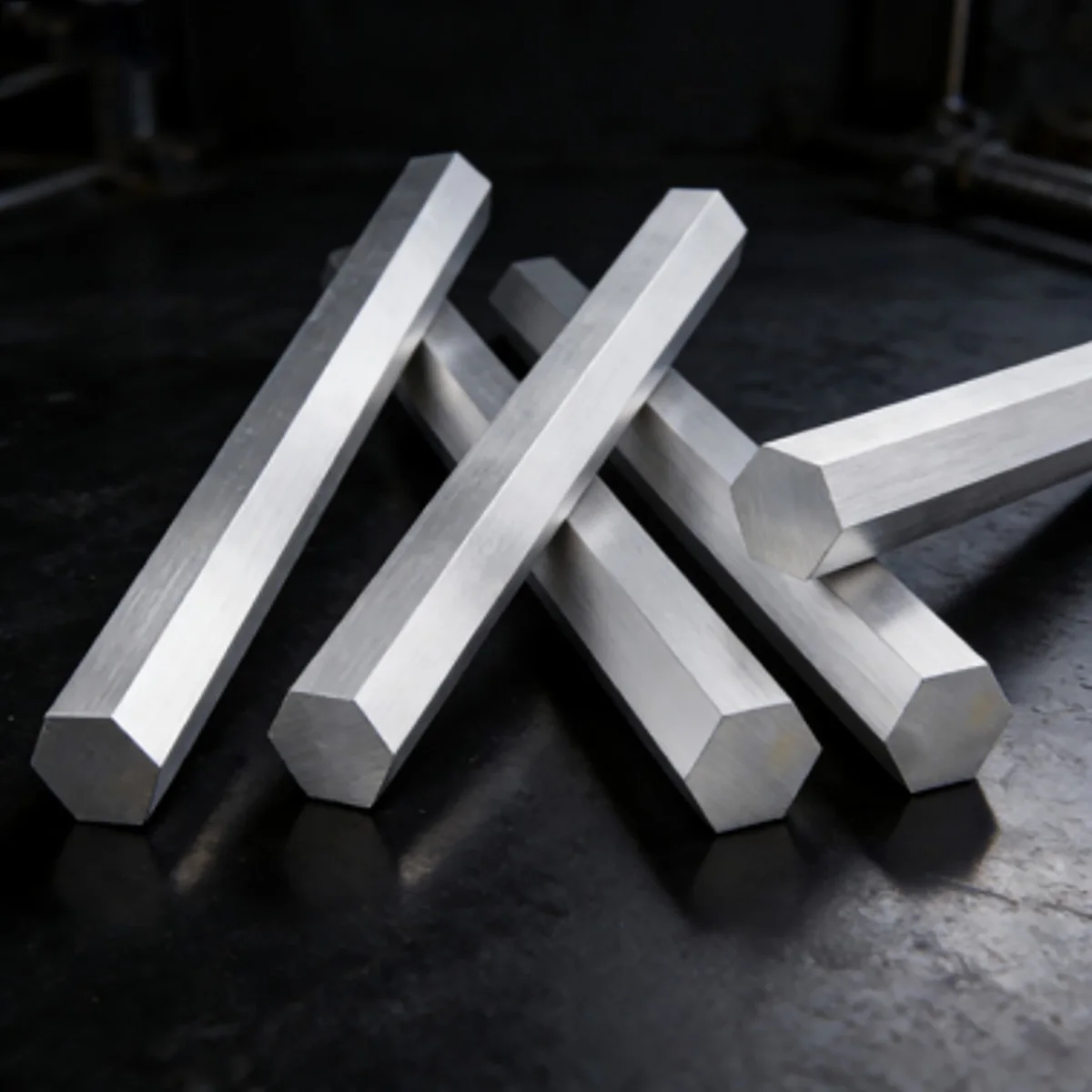 6061 Aluminum Alloy Hexagonal Rods - Across Flats 4-70mm  Diagonal 4.5-80mm  Length 500mm