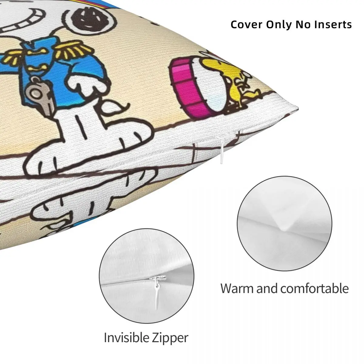 Snoopy impressão capa de almofada engraçado fronha para escritório carro casa decorativa capa de almofada design macio fronhas presente aniversário