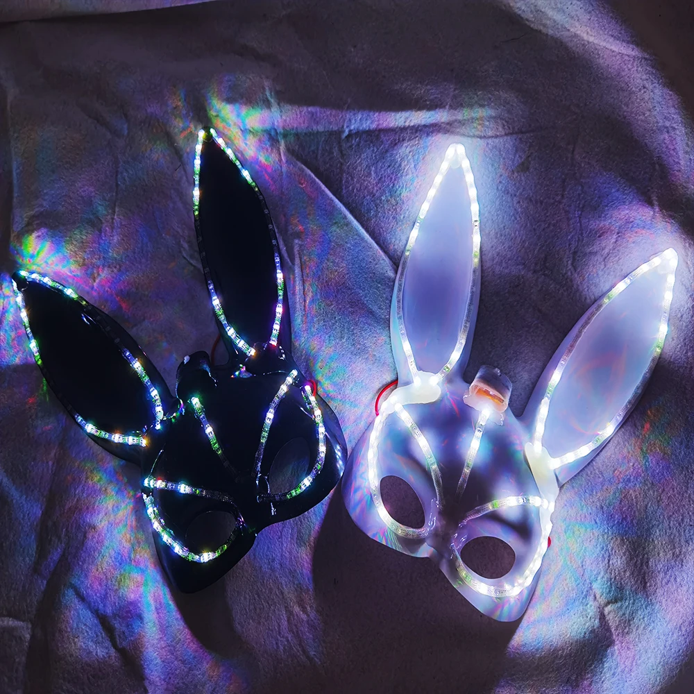 Laser GlowingHeadband LED Bunny Mask Birthday Wedding Party Stage