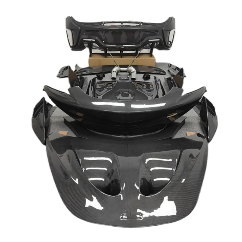 For McLaren 540C 570S Retrofit Upgrade 600LT All Carbon Fiber Body Kit, New Front and Rear Bumpers, Side Skirts, Tailpipes Hood