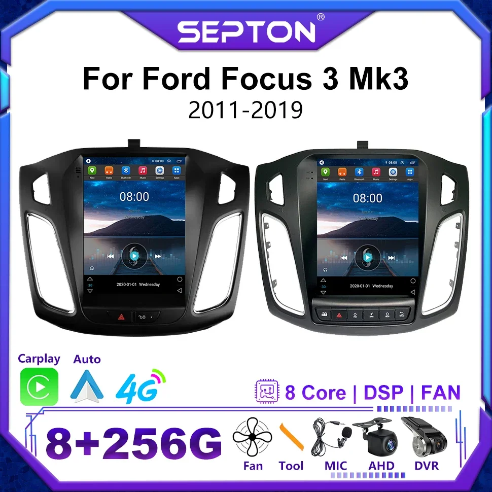 

Магнитола SEPTON для Ford Focus 3 Mk3, 9,7-2011, Android 2019, GPS, 4G, 2 Din