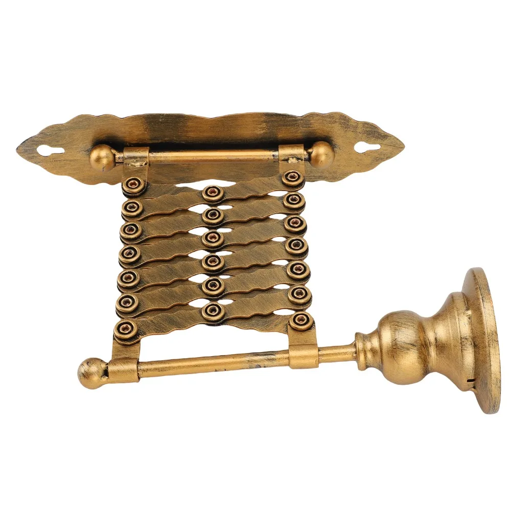 Extendable Wall Candle Sconce Antique Bronze Finish Accordion Design Metal Candlestick Holder Iron Wall Mounted