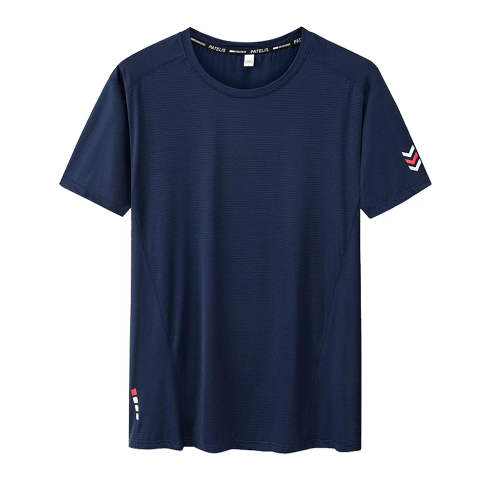 ผู้ชายขนาดบวกเสื้อยืด 5XL 6XL 7XL 110-175 กก.เสื้อยืดแห้งเร็วระบายอากาศได้ดีฟิตเนสวิ่งรอบคอแขนสั้นเสื้อผ้า