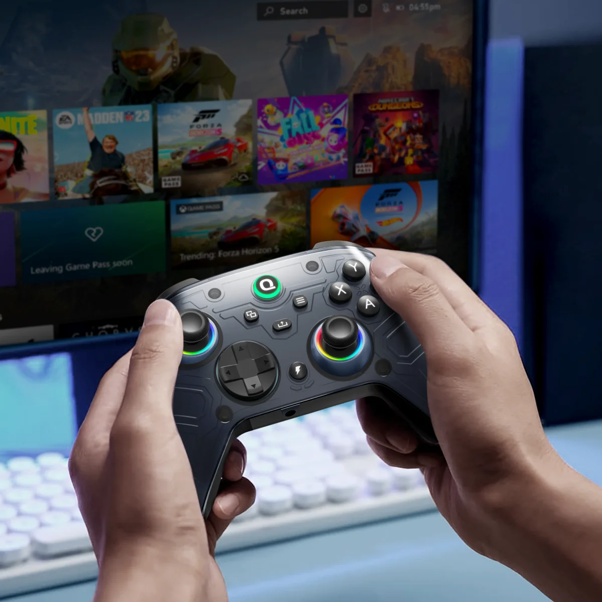 QRD FERROX M5 2.4Ghz Xbox وحدة تحكم الألعاب لوحة ألعاب لاسلكية لسلسلة Xbox X/Xbox Series S/Xbox One مع عصا التحكم بتأثير القاعة