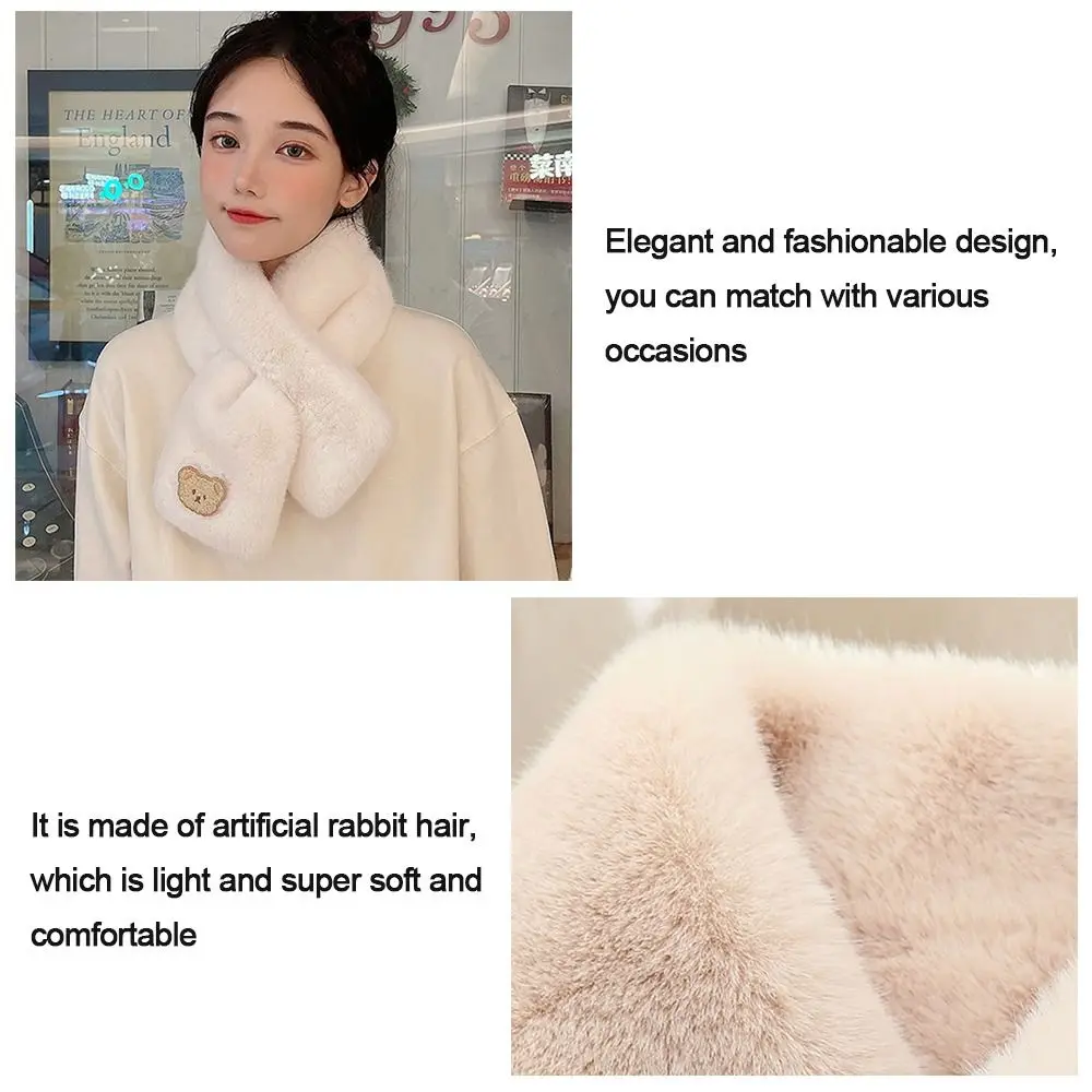 Surakey Femmes Écharpe en Fausse Fourrure,Étoles Foulard en Fourrure Synthétique, Echarpe Fausse Fourrure de Renard Châles Écharpe Chaude d'hiver Col Fourrure Artificiel Étole Fourrure