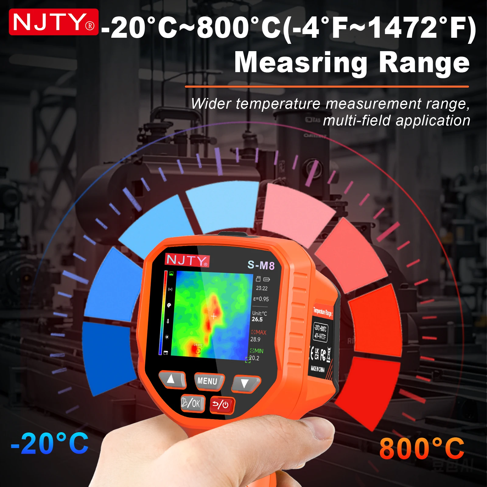NJTY SM8 Şarj Edilebilir Kızıl - Nf 521 Thermal Imaging Camera incelemesi ve fiyatı