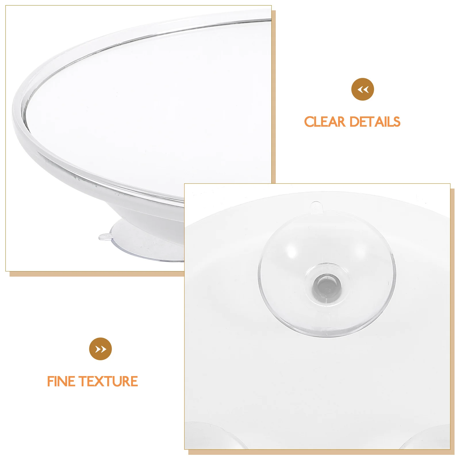 1Pcs Bathroom Mirror with Suction Cup 7X Magnifying Function Clear View Makeup Mirror for Pores Eyebrows Portable Design