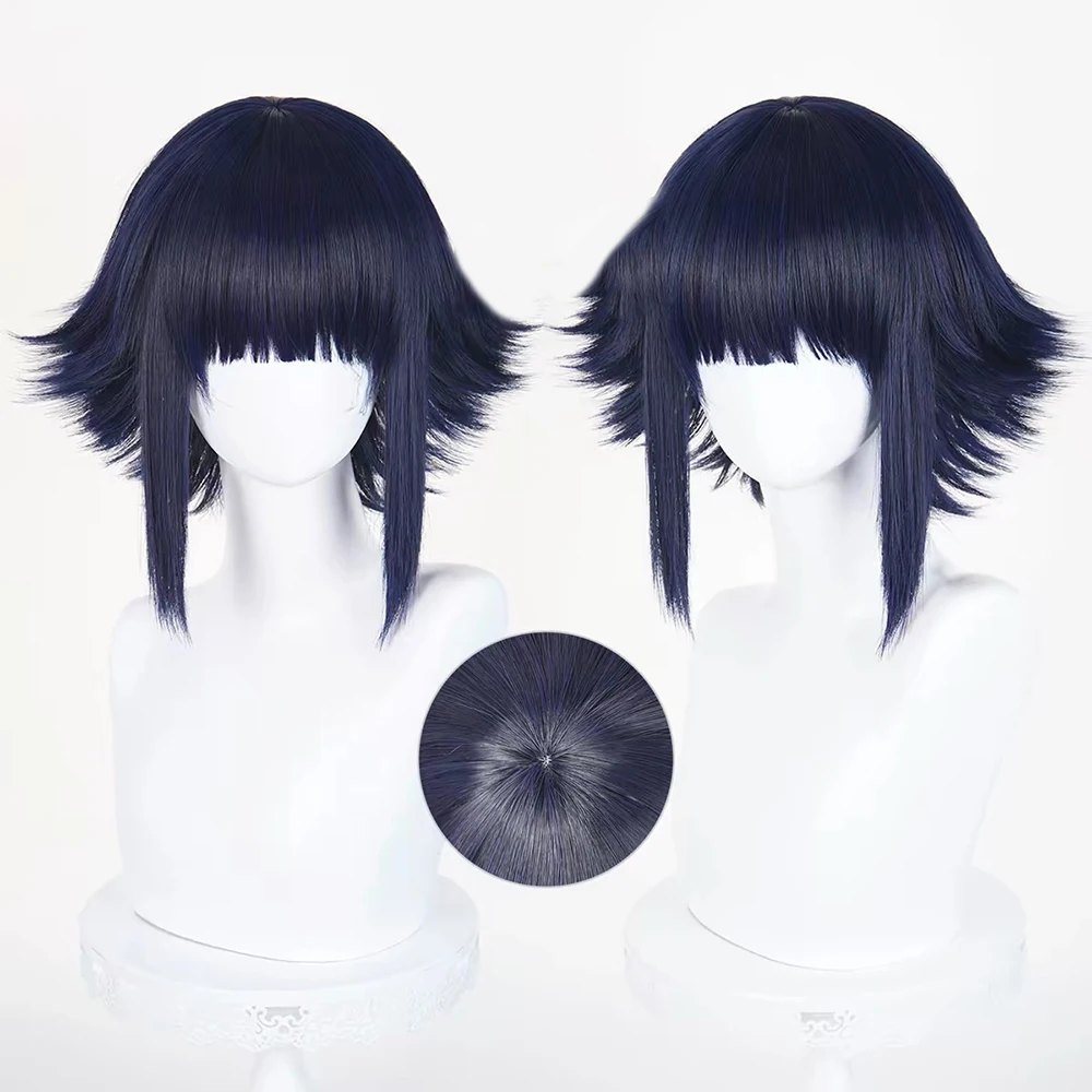 Obrázek 5: HAIRJOY syntetická vlasy hyuga hinata cosplais paruka pro kostým temný modrá cosplais paruka růže sit'