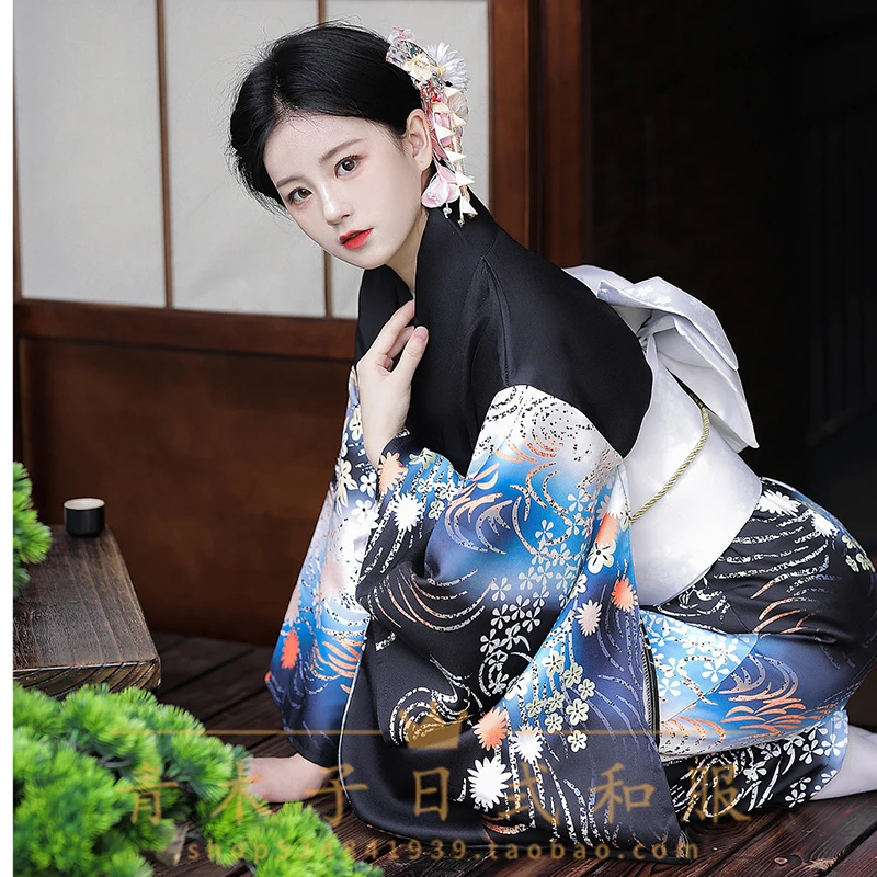 New Kimono Female Diablo Improved Personality Japanese Photo Photography Japanese Self-Portrait Clothing Female Kimono