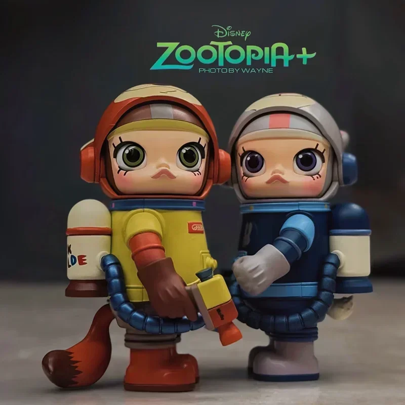 Mega 100% Space Molly Series Action Figure Zootopia Judy Nick Limited Astronaut Collectible Model Toys Birthday Gift