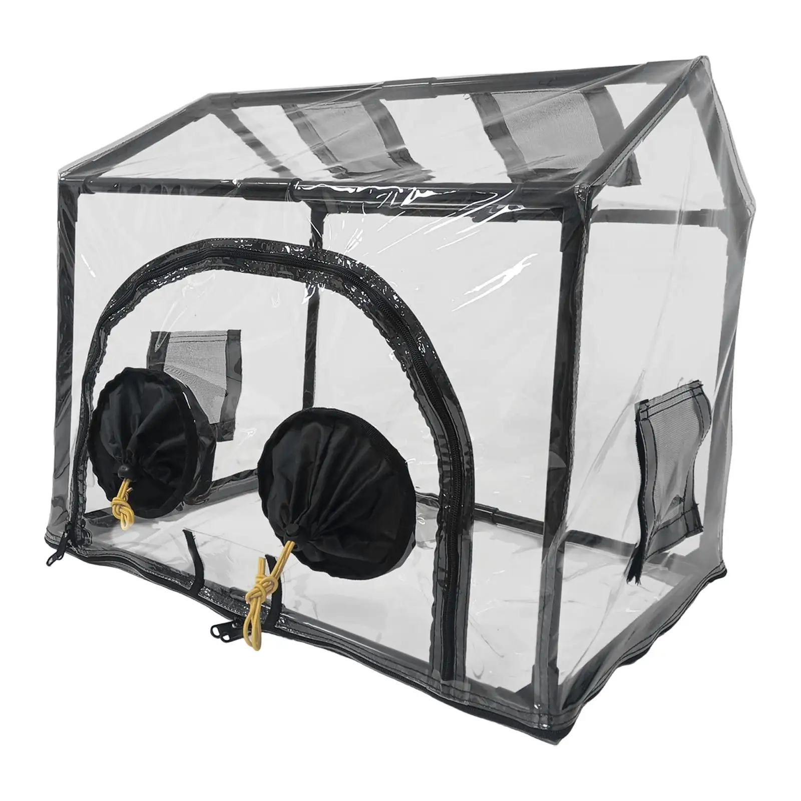Mini Greenhouse Mushroom Grow Bag with Plug Filters Airtight PVC Growbox for Household Vegetable Planter Box Flower Nursery