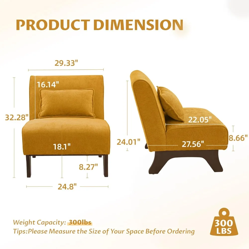 كرسي حديث مريح بأرجل خشبية ووسائد لغرفة المعيشة وصالة غرفة النوم