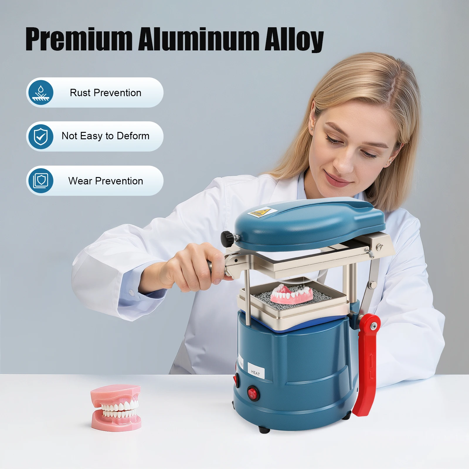 Machine de formage sous vide dentaire 1000W – Machine sous vide avec billes en acier, outil de moulage thermique