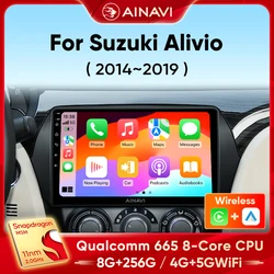 Автомагнітола Ainavi для Suzuki Alivio Ciaz 2014-2019 Carplay Android Auto Qualcomm Автомагнітола Мультимедійний плеєр 4G Wifi DSP 48EQ