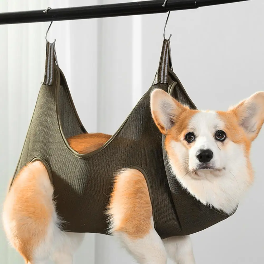 Double-layer Mesh Pet Hammock Dog Grooming Hammock for Nail Trimming Breathable Pet Grooming Helper Harness Small Medium Cat Dog