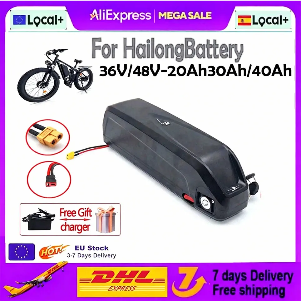 Nieuwe 48V 250-1200W voor Hailong Batterij 20Ah 30Ah 40Ah voor Bafang BBS02 BBS03 BBSHD Motor Volledige Capaciteit Power Pack Geschikt - afbeelding 2