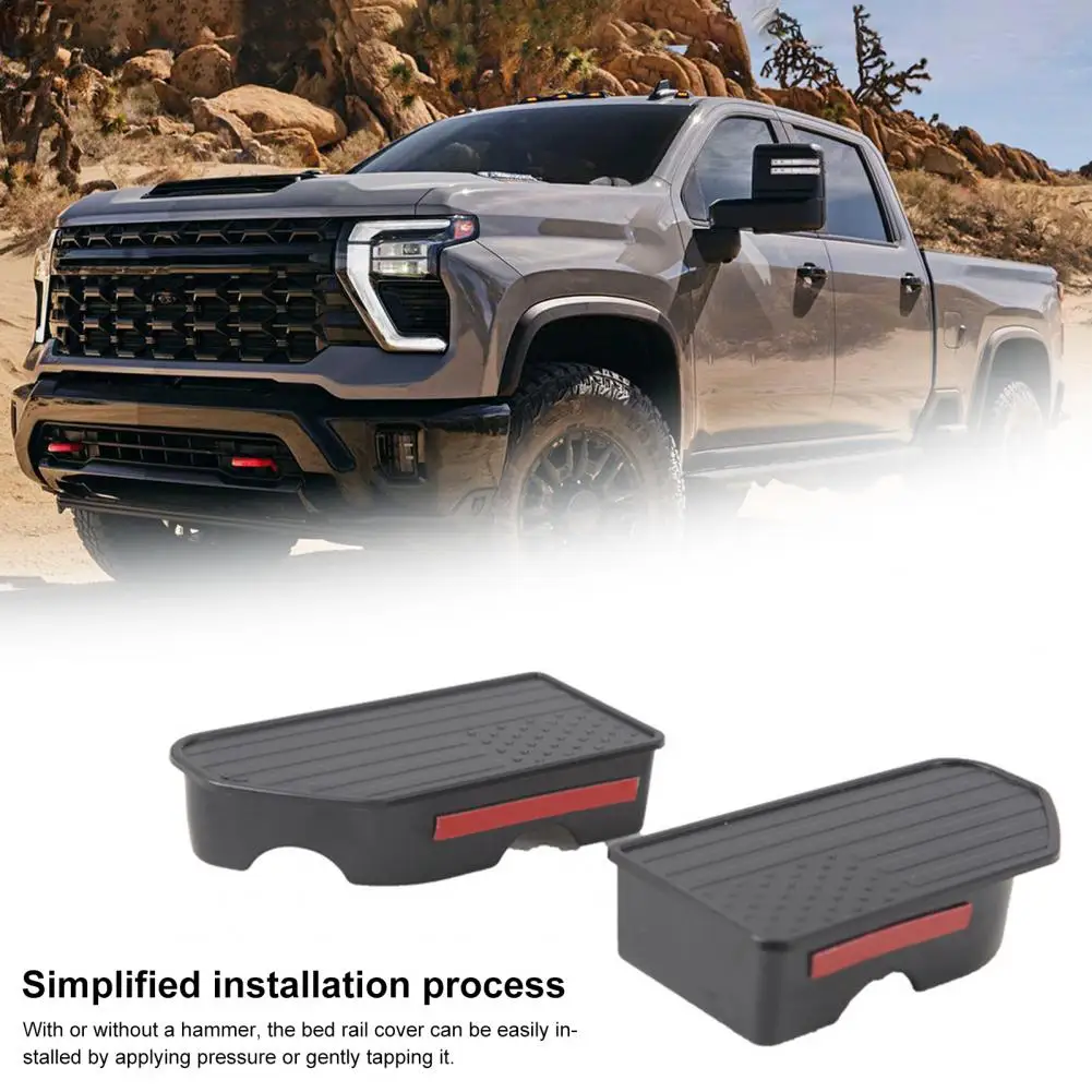 

Bed Rail Cover for 1500 Truck Bed Rail Protector Truck Bed Rail Stake Pocket Covers for silverado