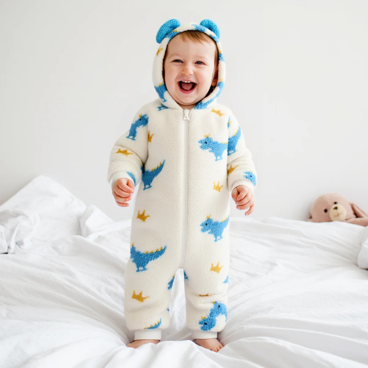 

Зимняя одежда для малышей с длинными рукавами, комбинезоны, комбинезоны для маленьких мальчиков, теплые комбинезоны с капюшоном