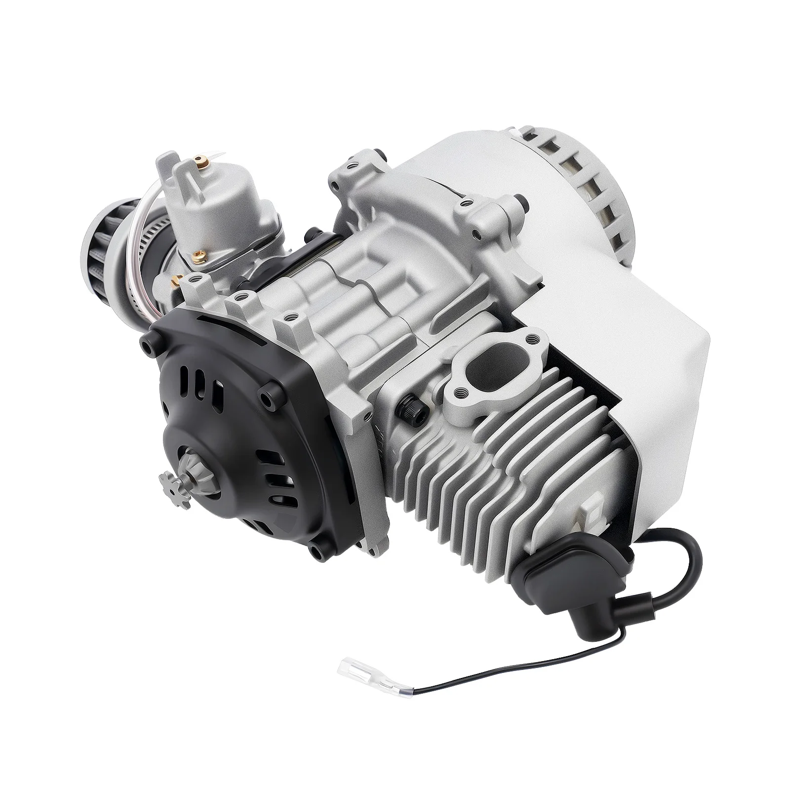 49cc 2-Takt-Einzylindermotor, luftgekühlt, elektronische Zündung, für 49cc Mini-Motorrad, als Ersatzmotor geeignet. – Detail 15