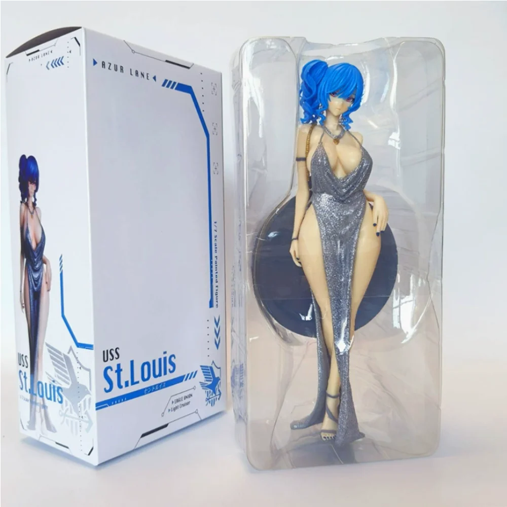 Figura  Anime  26 cm l Juego Azur Lane, USS St. Louis, Molo  Anime en Pie, Juguete Coleccionable, Adorno Decorativo
