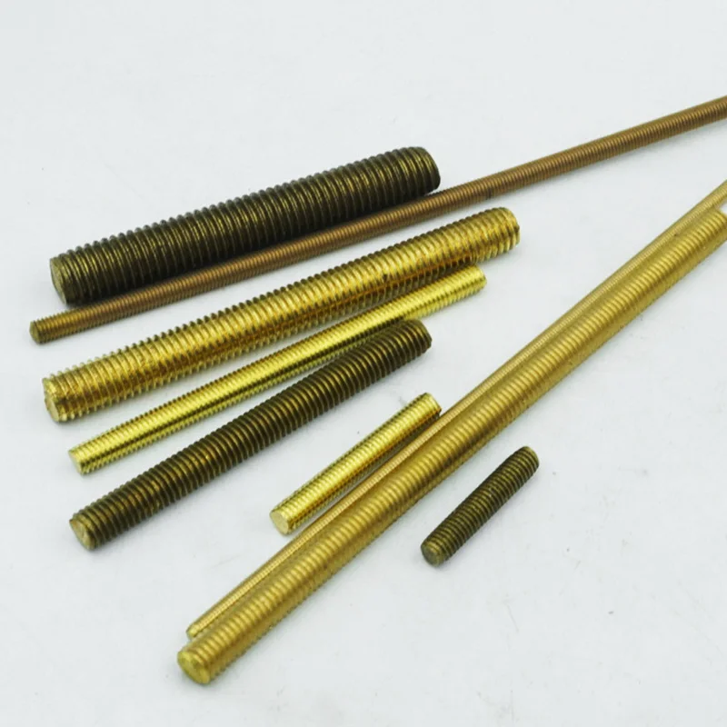 Fully Threaded Metric Brass Bar Studding Rod Bolt M2 M2.5 M3 M4 M5 M6 M8 M10 M12 M14 M16 M18 M20