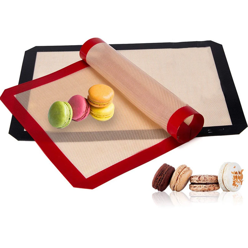 

Large Size Non-Stick Cookies Baking Mat Silicone Heat-Resistant Cake Makaron Oven Baking Tray Sheet Liner for Rolling Dough Pads
