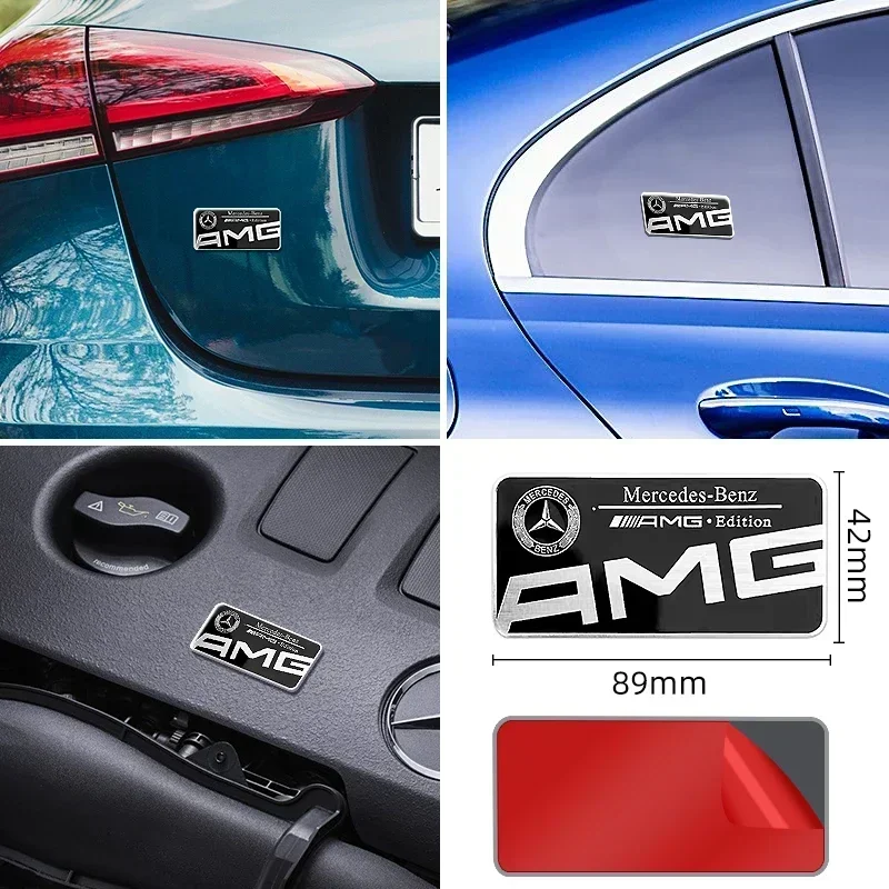 1pcs Auto Side Window Badge Sticker Accessories For Mercedes Benz AMG W176 W202 W204 W205 W210 W211 W212 CLA CLK CLS GLA GLC