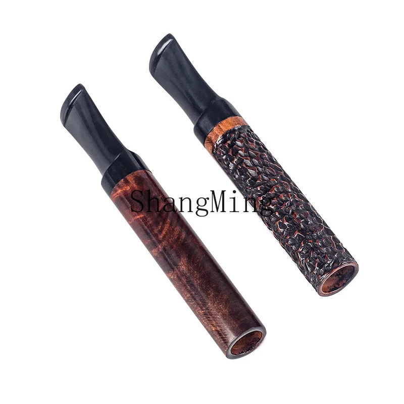 

DSA stone nanmu small cigar holder solid wood men's cigar holder filter element cigarette set