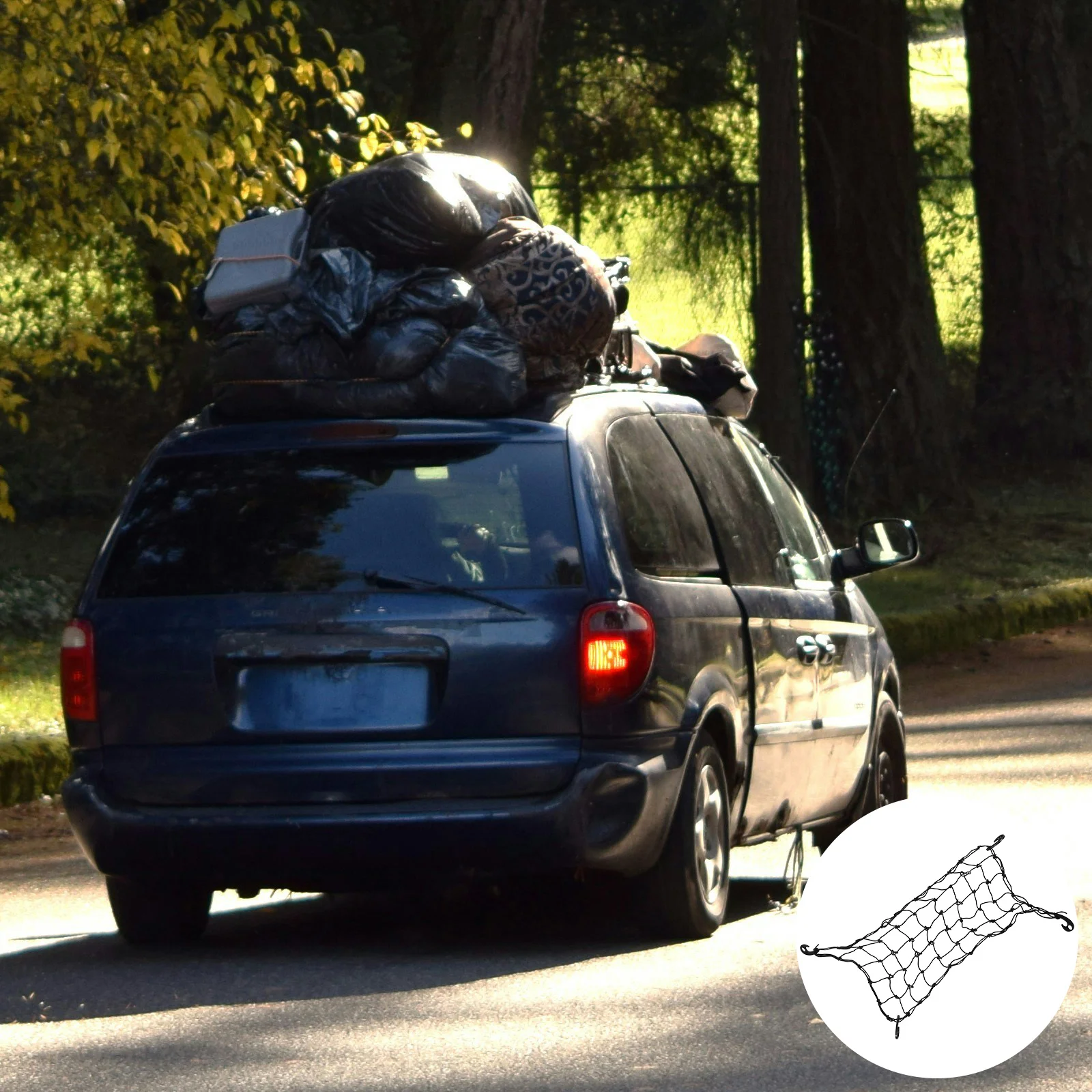 

Car Cargo Net Elastic Rubber Luggage Organizer for Pickup Trucks Cars Suvs Easy Installation No Tools Required