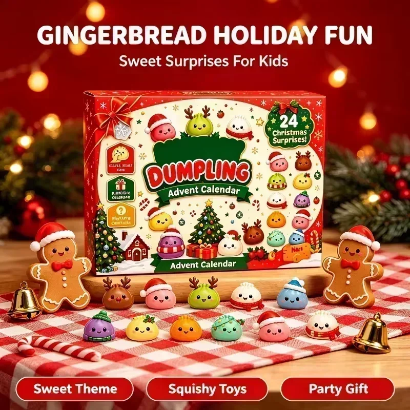 2027 Christmas/ Countdown/ Calendar 3D Decor /Fidget Doll Advent Calendar Surprise Box Stress Relief Toy New Year Holiday Gift