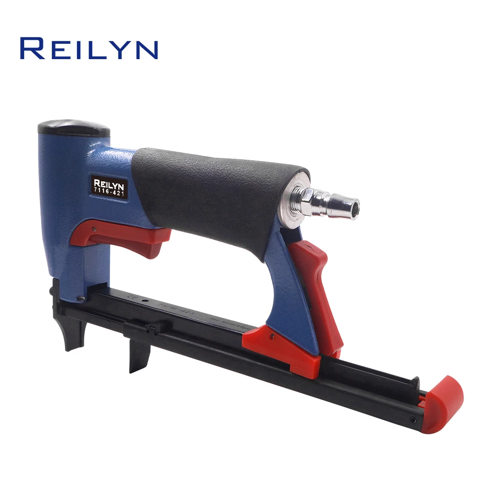 REILYN 7116-421 Pneumatic Fine Wire Stapler 22Ga 4-16mm for Securing Soft Furnishings And Lightweight Leather Materials